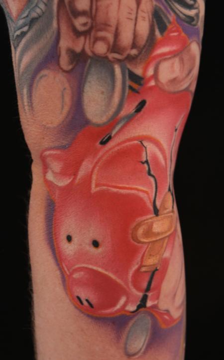 Mike Demasi - Piggy Bank Color Tattoo